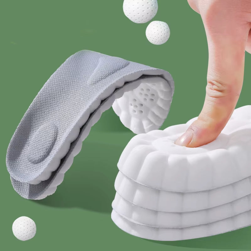 High-Elasticity Shock-Absorbing Insoles